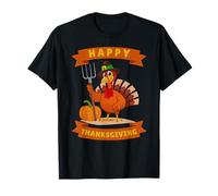 Divertido Pavo Peregrino Granjero Calabaza Feliz Acción de Gracias 2022 Camiseta