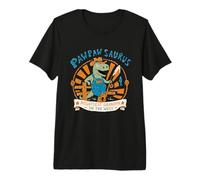 Divertido Pawpaw Saurus Grandpa Dinosaur Western Día del Padre Camiseta Premium