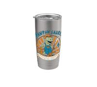 Divertido Pawpaw Saurus Grandpa Dinosaur Western Día del Padre Vaso térmico de acero inoxidable de doble pared