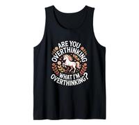 Divertido Pensamiento excesivo Diciendo Unicornio gráfico novedoso Camiseta sin Mangas