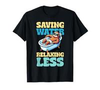 Divertido Perezoso Ahorro Agua Relajante Menos Bañera Frío Camiseta