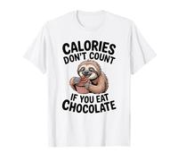 Divertido Perezoso Chocoholic Chocolate Cupcake Amante Humor Camiseta