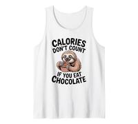 Divertido Perezoso Chocoholic Chocolate Cupcake Amante Humor Camiseta sin Mangas