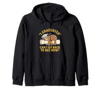 Divertido Perezoso de graduación Que me gradué ¿Puedo Volver a la Cama Ahora? Sudadera con Capucha