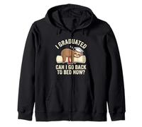 Divertido Perezoso de graduación Que me gradué ¿Puedo Volver a la Cama Ahora? Sudadera con Capucha