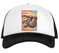 Divertido Perezoso De San Valentín Gorra De Béisbol Snapback Blanca Unisex Kid White Snapback Children Baseball Cap