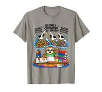 Divertido Perezoso Gaviota grita Lentamente aplastando Lectura de Primer Grado Camiseta