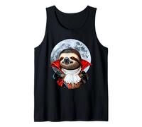 Divertido Perezoso Vampiro, Divertido Vampiro Halloween Luna Llena Camiseta sin Mangas