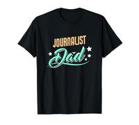 Divertido Periodista Papá Periodista Padre Camiseta gráfica económica, Hombre, Negro, L