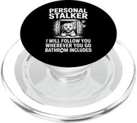 Divertido Perro acosador Personal Que te Sigue PopSockets PopGrip para MagSafe