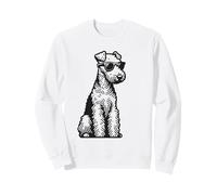 Divertido Perro Airedale Terrier con Gafas de Sol Sudadera