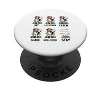 Divertido Perro Beagle obedece a la Broma de Entrenamiento Stay Only PopSockets PopGrip Adhesivo