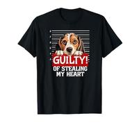 Divertido perro Beagle raza culpable Mugshot bebé mascota amigo Camiseta
