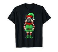 Divertido perro belga Tervuren elfo navideño Camiseta