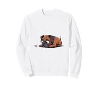 Divertido Perro Boxeador Curioso Viendo una pequeña Hormiga Sudadera