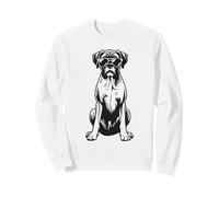 Divertido Perro bóxer con Gafas de Sol Sudadera