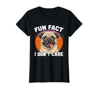 Divertido Perro Carlino Hecho Divertido I Don't Care Vintage Retro Lindo Perro Camiseta gráfica económica