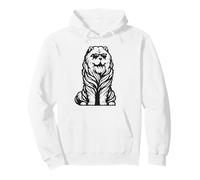 Divertido Perro Chow Chow con Gafas de Sol Sudadera con Capucha