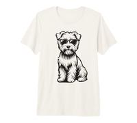 Divertido Perro Dandie Dinmont Terrier con Gafas de Sol Camiseta Premium