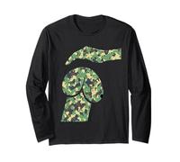 Divertido perro de la mente sucia, camuflaje camuflaje perro caricias Manga Larga