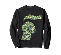 Divertido perro de la mente sucia, camuflaje camuflaje perro caricias Sudadera