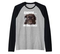 Divertido Perro de Laboratorio de Chocolate, Amante del Labrador Retriever marrón Camiseta Manga Raglan