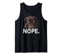 Divertido Perro de Laboratorio de Chocolate, Amante del Labrador Retriever marrón Camiseta sin Mangas