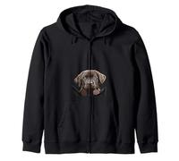 Divertido Perro de Laboratorio de Chocolate en Bolsillo marrón Labrador Retriever Sudadera con Capucha