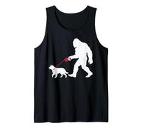 Divertido Perro de montaña bernés Que Camina con Bigfoot, Estilo Retro Camiseta sin Mangas