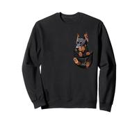 Divertido Perro Doberman Pinscher en Bolsillo Sudadera