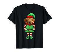 Divertido perro elfo navideño Vizsla Camiseta