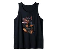 Divertido Perro en Bolsillo Doberman Pinscher Dog Lover Camiseta sin Mangas