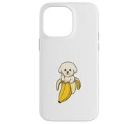 Divertido Perro en un plátano Lindo Dedo bichón Carcasa para iPhone 14 Pro MAX