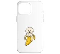 Divertido Perro en un plátano Lindo Dedo bichón Carcasa para iPhone 16 Pro MAX
