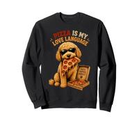 Divertido Perro Goldendoodle Pizza Is My Love Language Sudadera