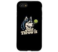 Divertido Perro Husky | Husky Mom Dad Fetch Command Just Throw It Carcasa para iPhone SE (2020) / 7/8