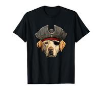 Divertido perro labrador retriever amarillo pirata Camiseta