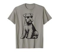Divertido Perro Lakeland Terrier con Gafas de Sol Camiseta