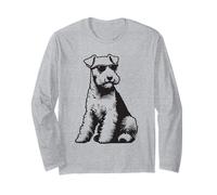 Divertido Perro Lakeland Terrier con Gafas de Sol Manga Larga