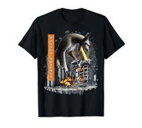 Divertido Perro Lobo irlandés Kaiju Monster japonés Camiseta