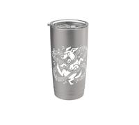 Divertido Perro Música Humor Notas Gráfico Animal Music Lover Vaso térmico de acero inoxidable de doble pared