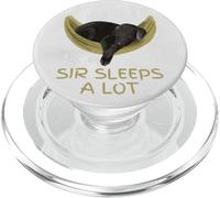 Divertido Perro Negro Labrador durmiendo, señor, Duerme Mucho, Lindo Cachorro PopSockets PopGrip para MagSafe