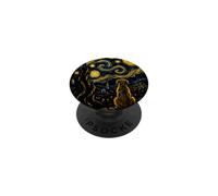 Divertido Perro, Noche Estrellada, Van Gogh, Arte Lunar, mamá, papá, maullido PopSockets PopGrip Adhesivo