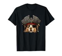 Divertido perro pastor australiano pirata Camiseta