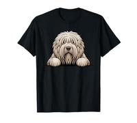 Divertido Perro Pastor húngaro Komondor Que se asoma Camiseta