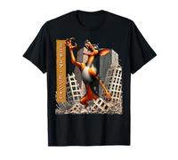 Divertido Perro Pinscher Miniatura Kaiju Monster japonés Camiseta