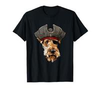 Divertido perro pirata Airedale Terrier Camiseta