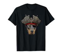 Divertido perro pirata Doberman Pinscher Camiseta