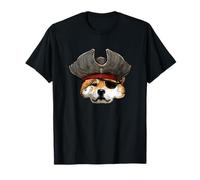 Divertido perro pirata Shiba Inu Camiseta