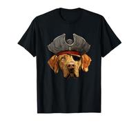 Divertido perro pirata Vizsla Camiseta